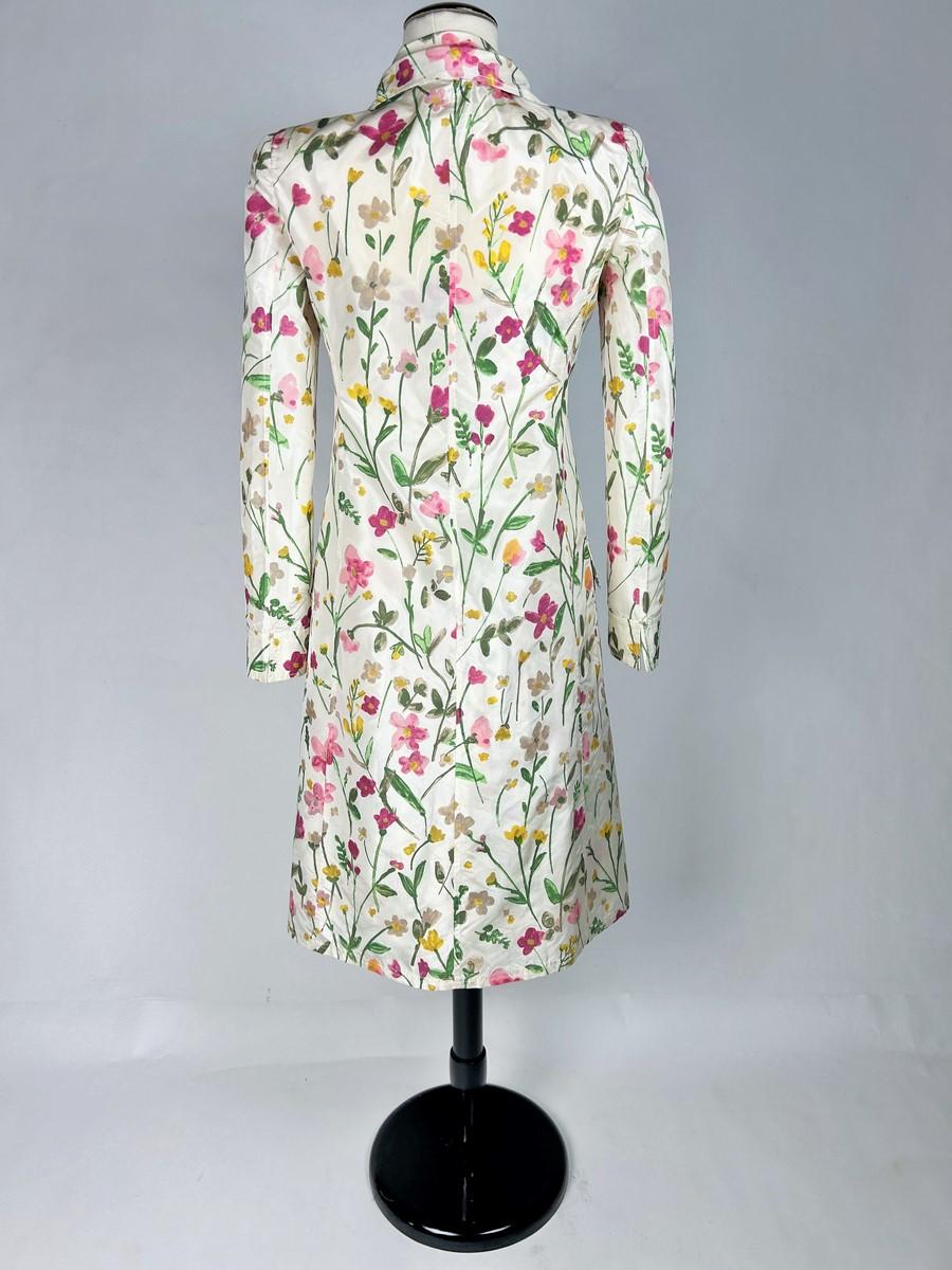 Valentino Couture robe et manteau d'été en taffetas de soie imprimé Circa 2010 Bon état - En vente à Toulon, FR
