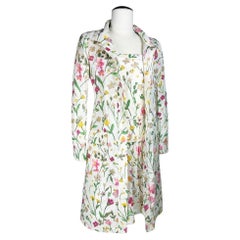 Valentino Couture summer dress and coat in printed silk taffeta Circa 2010