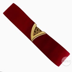 Valentino Couture V Belt Red Suede Reversible Cheetah Spots