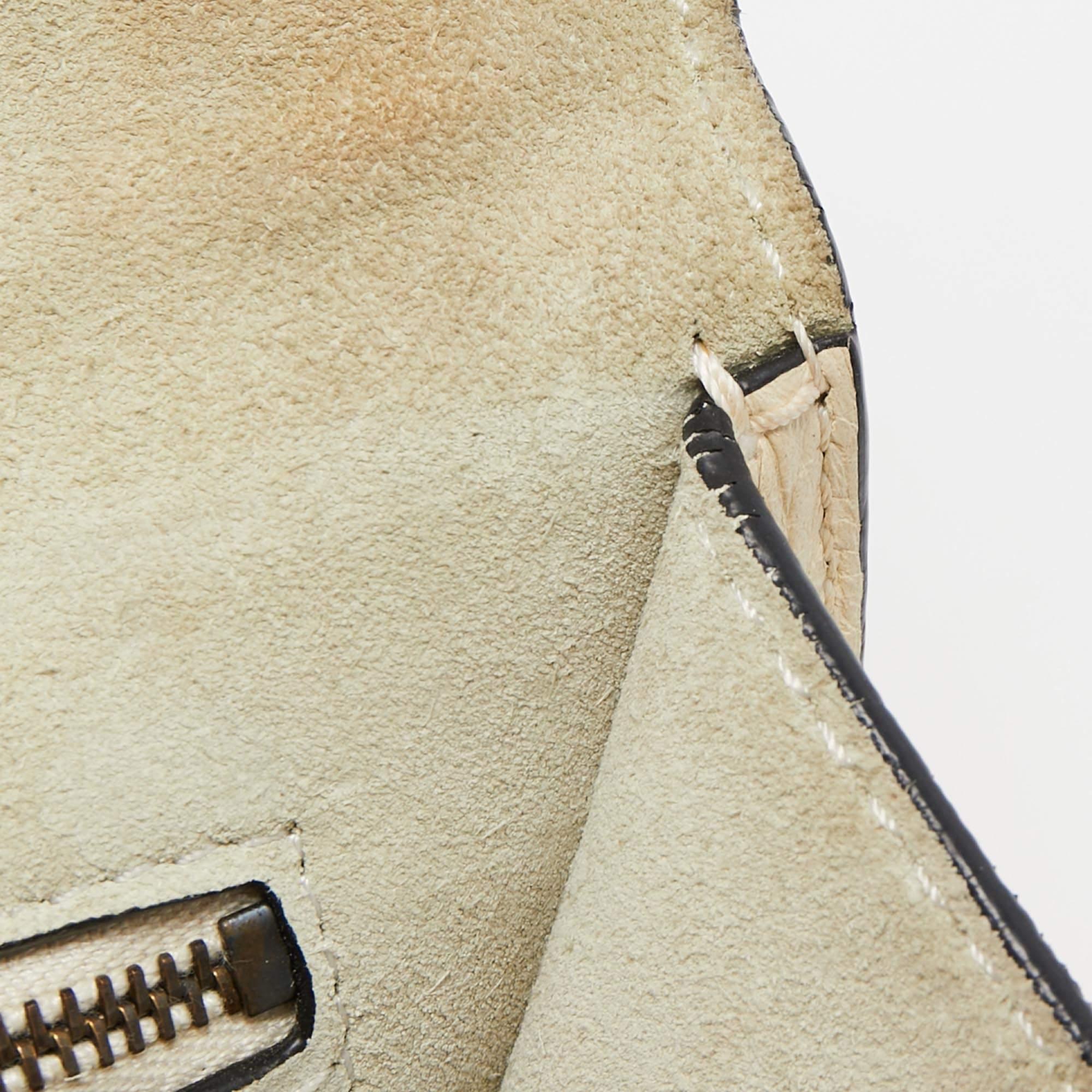 Valentino Cream Leather Medium Rockstud Glam Lock Flap Bag 14