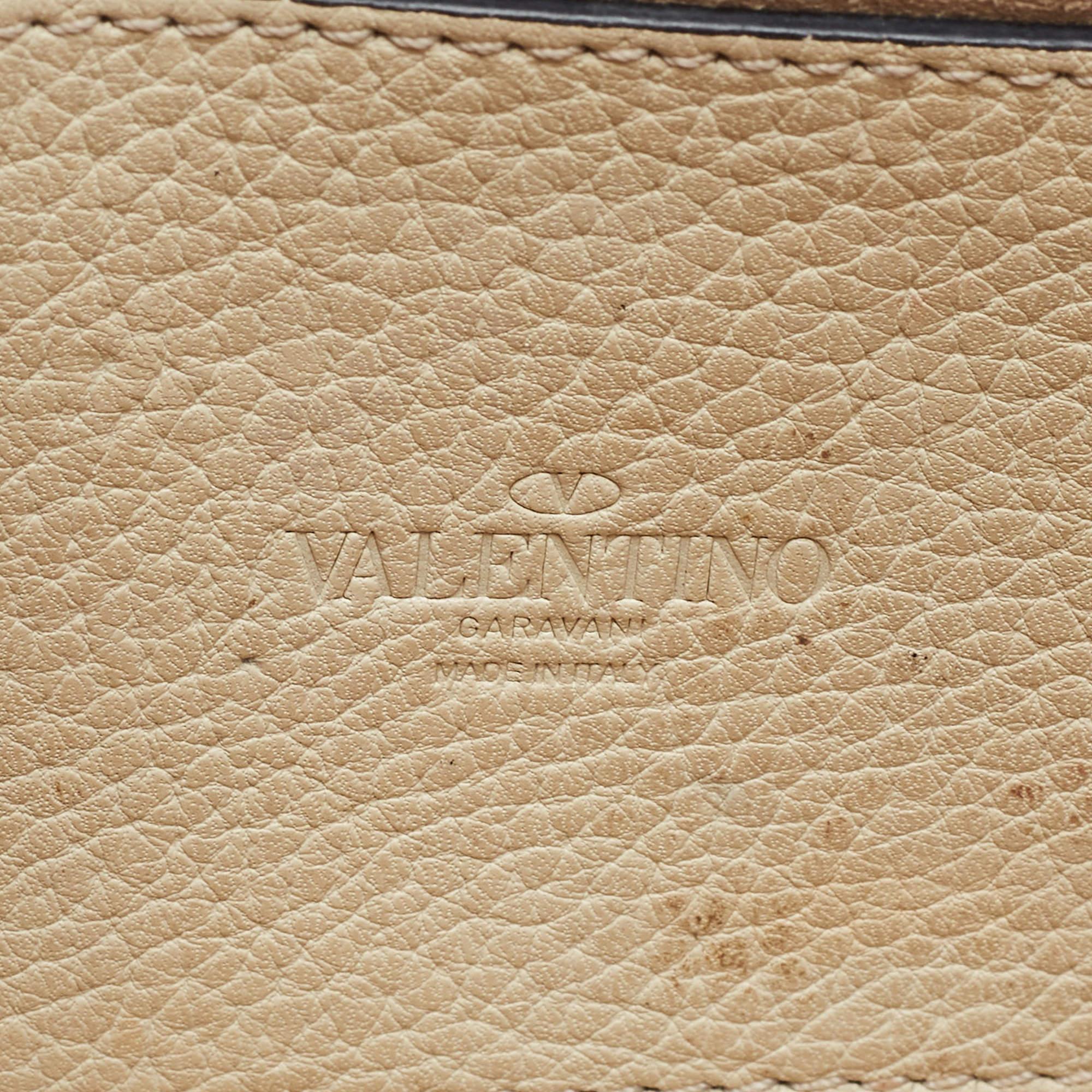 Valentino Cream Leather Rockstud Crossbody Bag 5