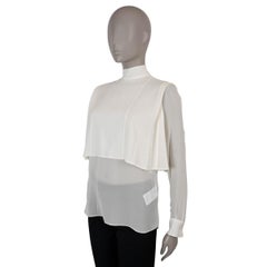 VALENTINO cream silk 2015 LAYERED Blouse  Shirt 38 XS