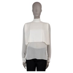 Blouse en soie crème VALENTINO 2015 LAYERED  Chemise 38 XS