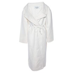 Valentino Cream Wool Belted Double Breasted Coat M