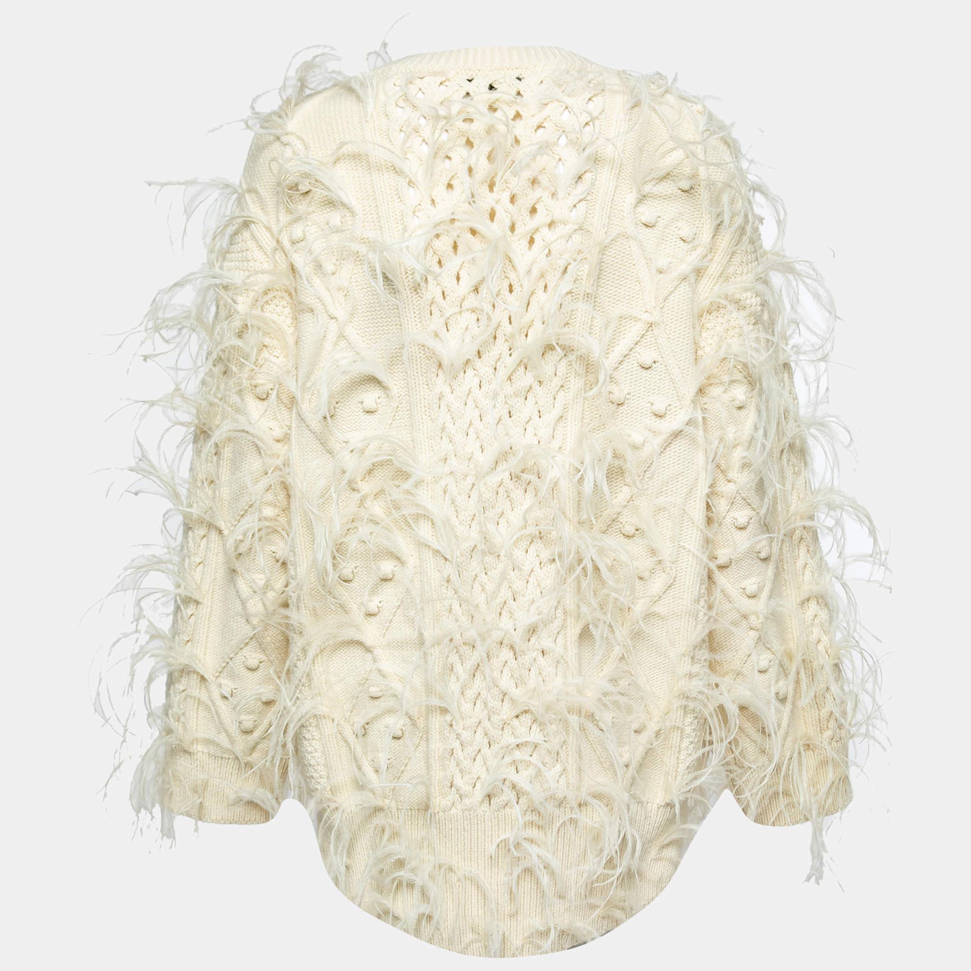 valentino feather sweater