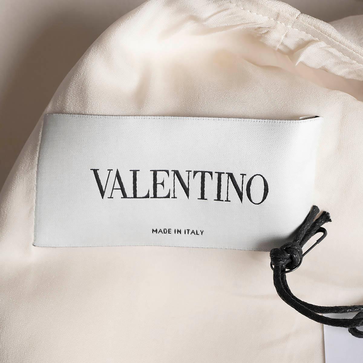 VALENTINO cream wool & silk 2021 BRODERIE ANGLAISE MINI Dress M For Sale 2