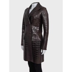Valentino Crocodile Leather & Weasel Fur Coat - IT 38