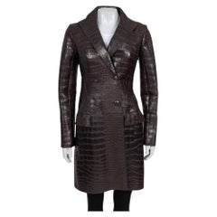 Valentino Crocodile Leather & Weasel Fur Coat - IT 38