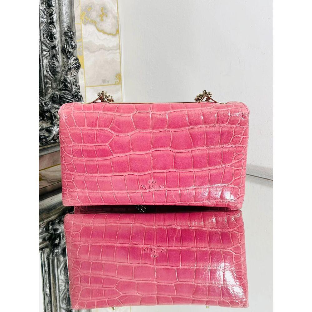 Valentino Crocodile Skin Va-Va-Voom Handbag For Sale 1
