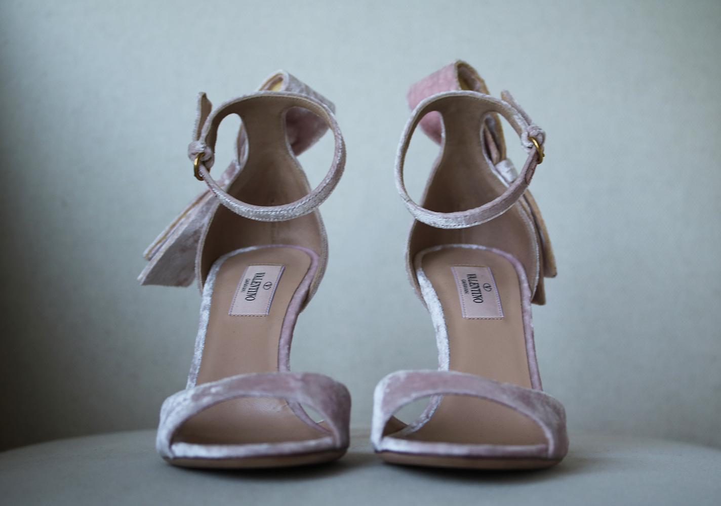 crushed velvet heels