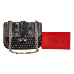 Valentino Crystal-Embellished Glam Lock Bag