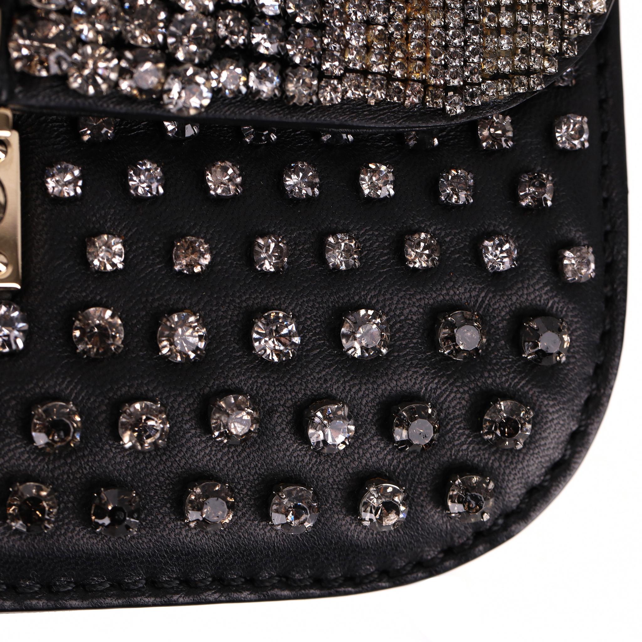 Valentino - Sac Glam Lock orné de cristaux en vente 4
