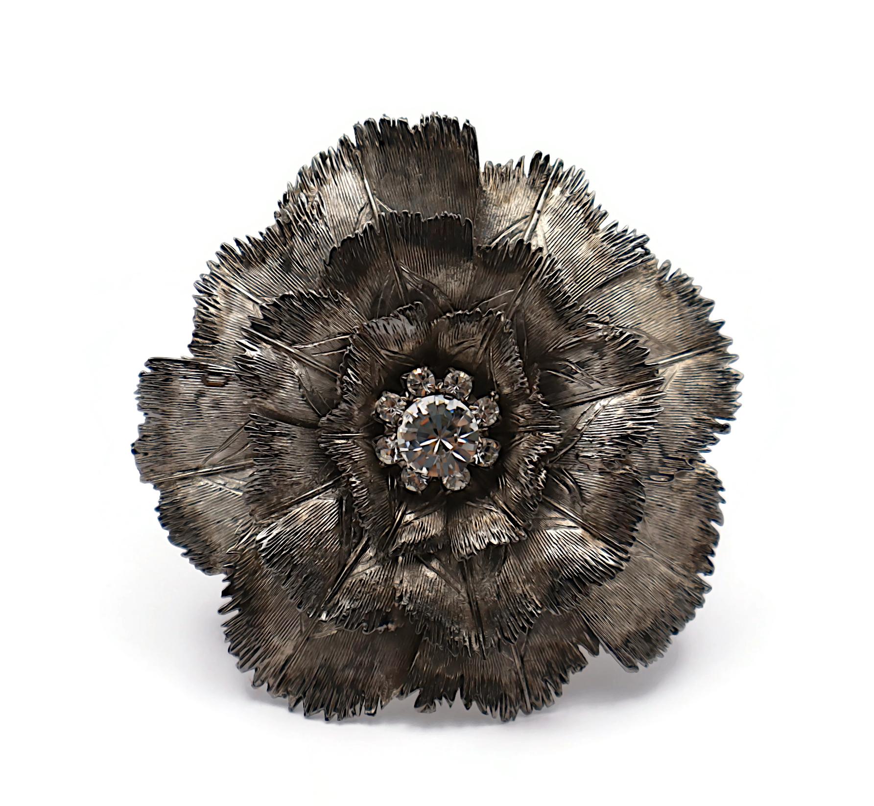 Women's VALENTINO Crystal Flower Cuff Bracelet For Sale