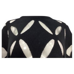 Valentino Cut-Out Sweater in Black Virgin Wool
