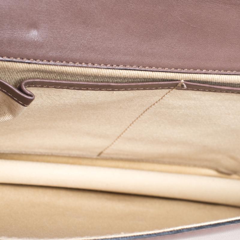 Valentino Dark Beige Leather Bow Top Handle Bag 5