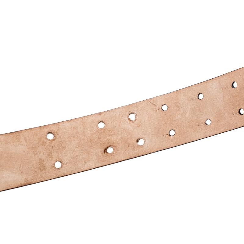 Women's Valentino Dark Beige Patent Leather Bow Belt 90CM