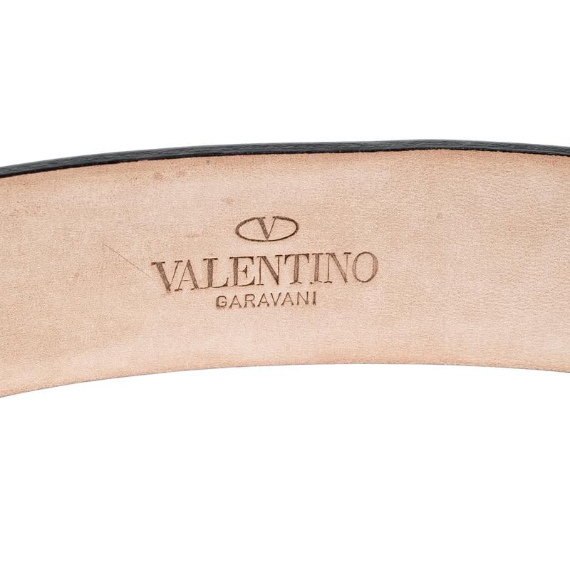 Valentino Dark Beige Patent Leather Bow Belt 90CM 2