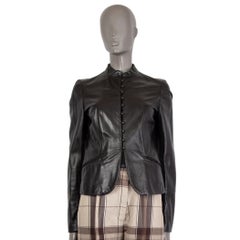 VALENTINO dark brown leather Jacket 42 M