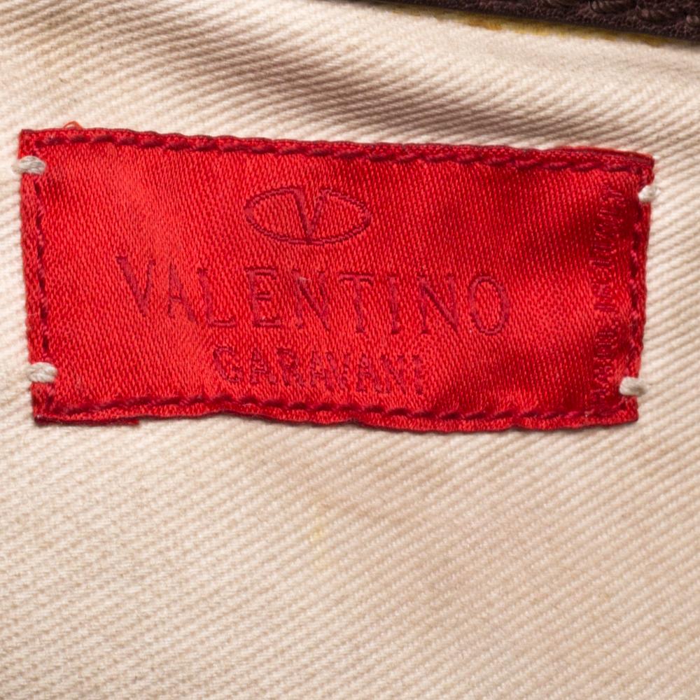 Valentino Dark Brown Leather VLogo Flap Shoulder Bag 1