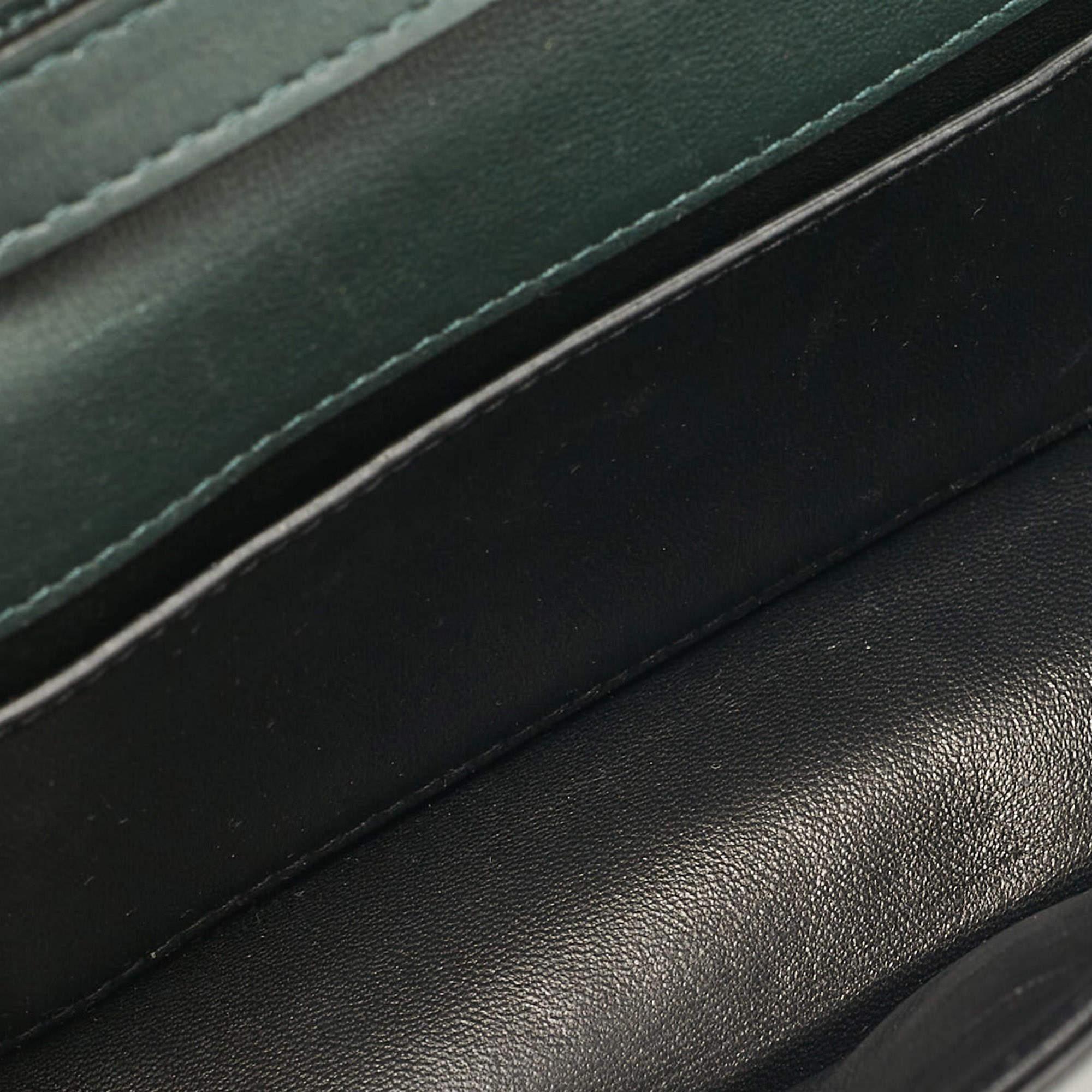 Valentino Dark Green Leather Small Loco Shoulder Bag 3