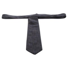 Valentino Dark Grey Patterned Silk Jacquard Traditional Tie