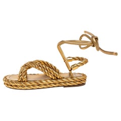 Valentino Deep Gold The Rope Sandals Size EU 35