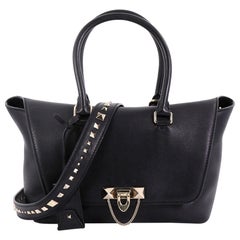 Valentino Demilune Flap Satchel Leather Small