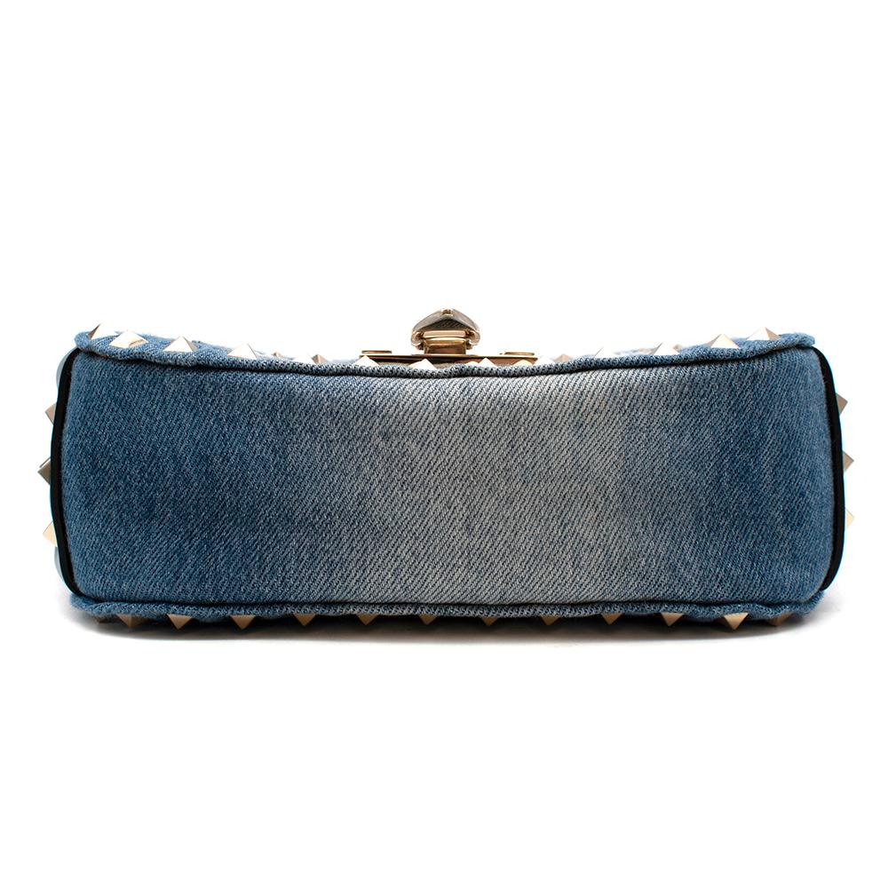 Valentino Denim Embroidered Butterfly Cross Body Bag 2