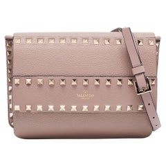 Valentino Dusty Pink Leather Small Rockstud Crossbody Bag