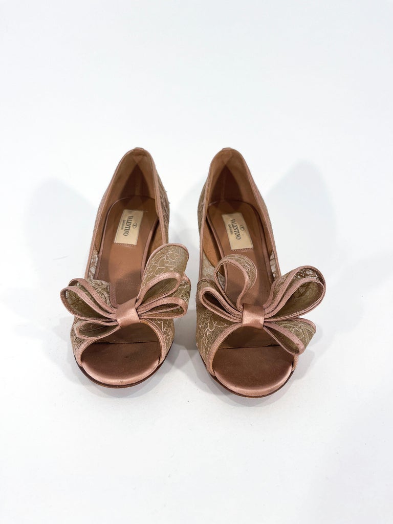 Valentino Dusty Rose Lace Kitten Heels at 1stDibs dusty rose