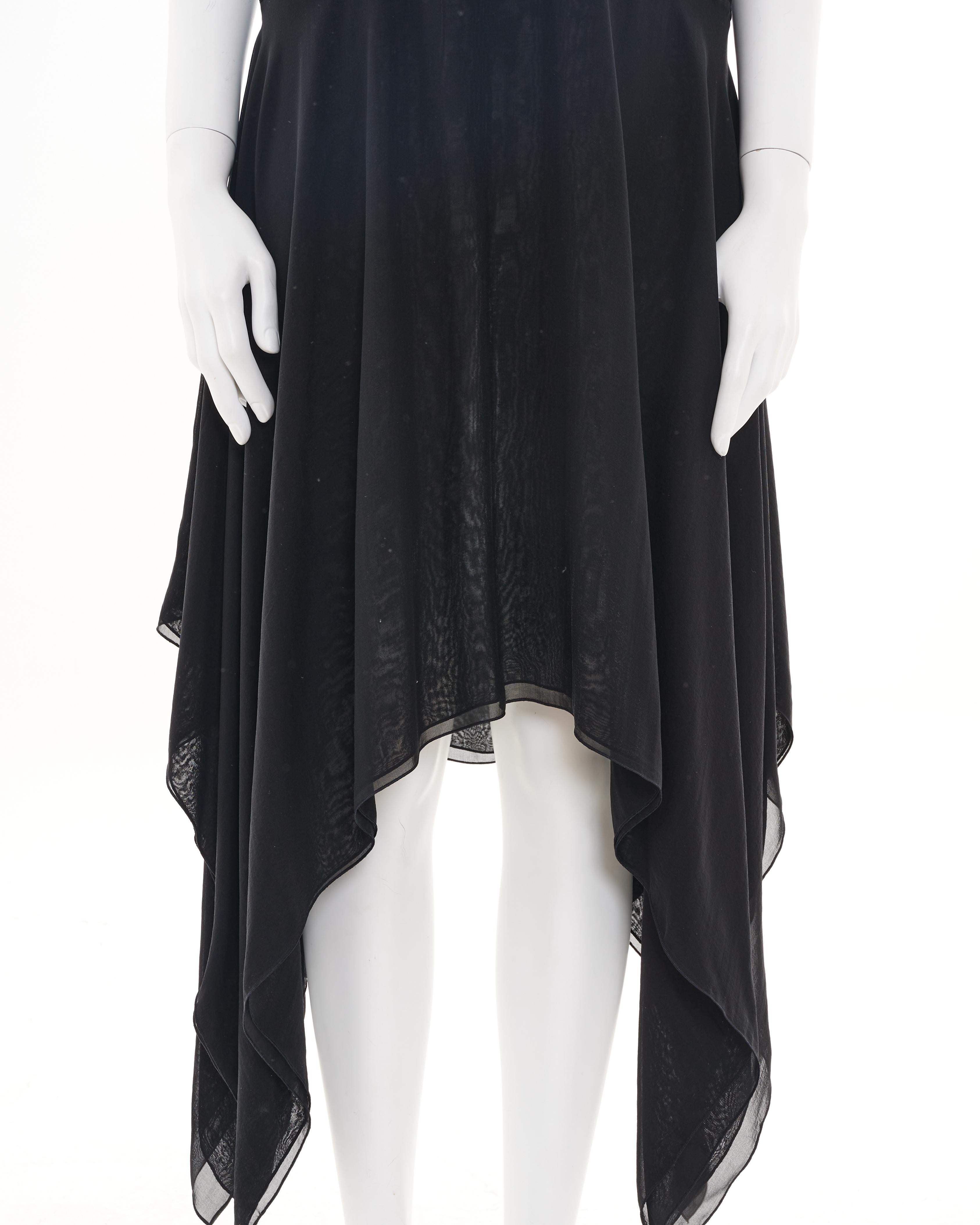 Valentino Early 00's Black Midi Dress with Floreal Laced Details in vendita 5