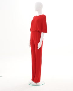 Valentino Early 00's Cross Back Red Jumpsuit