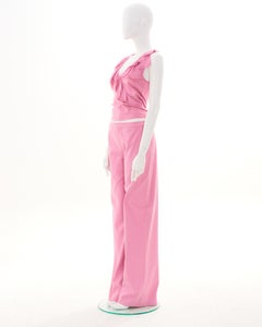 Valentino Early 00's Pink Lace Top and Pants Set