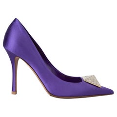 VALENTINO Violeta Eléctrico 2022 ONE STUD 100 Zapatos Bombas Satén 38