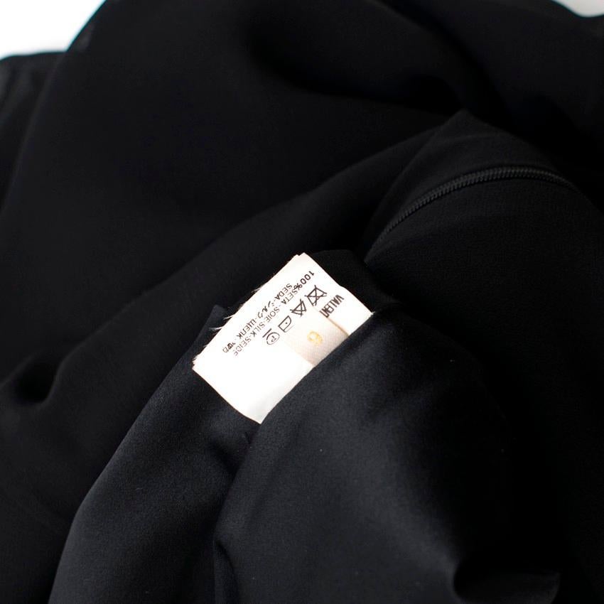Valentino Embellished Asymmetric-Neckline Black Silk-Gown US 0-2 For Sale 7