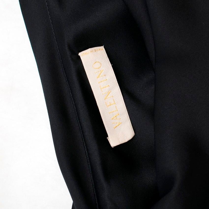 Valentino Embellished Asymmetric-Neckline Black Silk-Gown US 0-2 For Sale 2