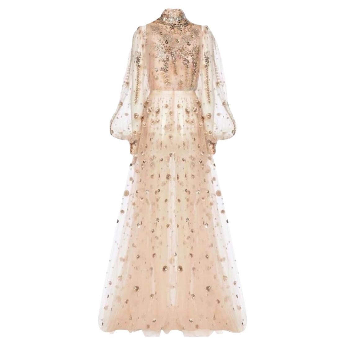 Valentino - Abito da sera con trasparenze impreziosite Taglia 46IT