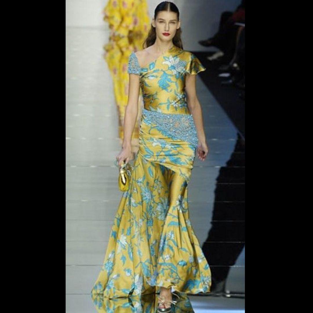 Valentino - Robe du soir en soie avec ornements - Printemps/Été 2006 - Taille 44IT Pour femmes en vente