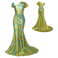 Valentino Embellished Silk Evening Gown Spring/Summer 2006 Size 44IT