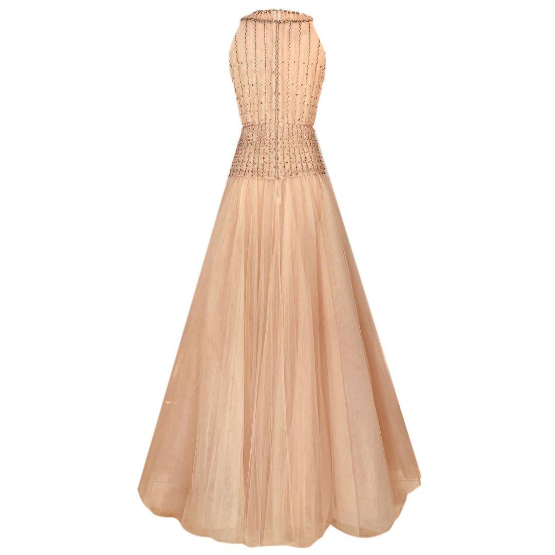 Women's Valentino Embellished Tulle Evening Gown Resort 2012 Size 38IT For Sale