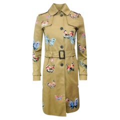 Valentino Trench-coat brodé de papillons, taille 38IT