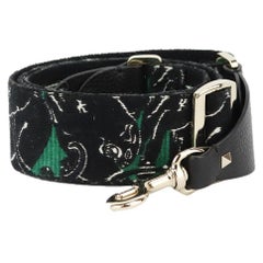Valentino Embroidered Canvas And Leather Bag Strap