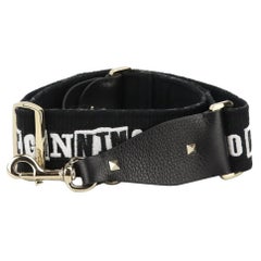 Valentino Embroidered Canvas And Leather Bag Strap