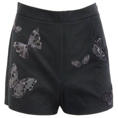 Valentino Embroidered Cotton Twill Shorts IT 44 UK 12