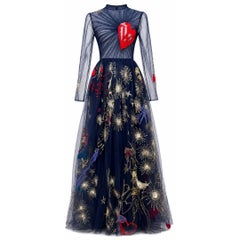 Valentino Embroidered Evening Gown Fall/Winter 2014 Size 42IT