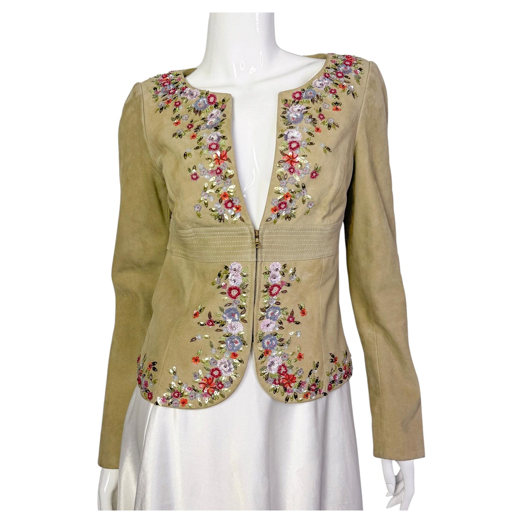 Valentino embroidered suede jacket