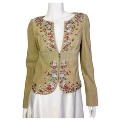 Valentino embroidered suede jacket
