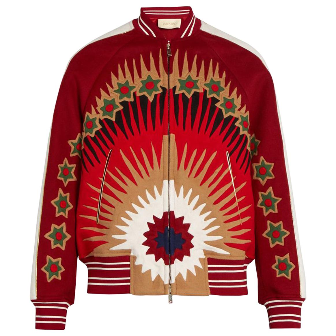 Valentino Enchanted Wonderland Wool-Blend Bomber Jacket 