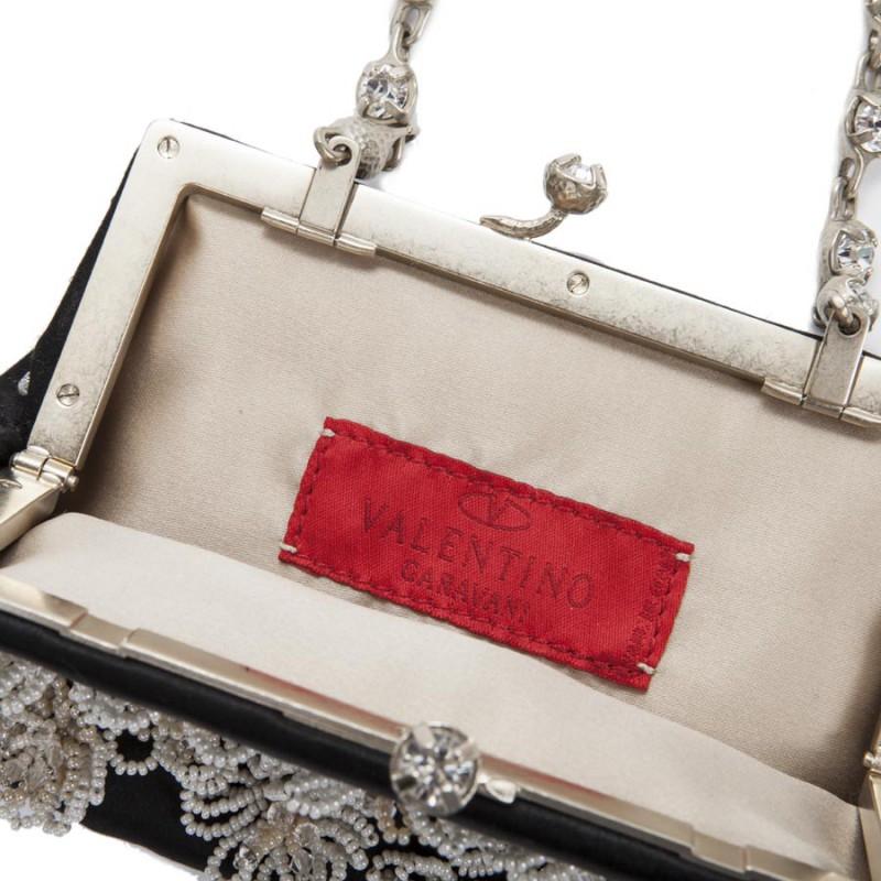 Valentino Evening Bag with Pearl Flowers For Sale 1