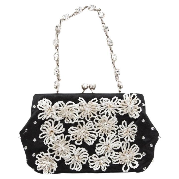 Valentino Evening Bag with Pearl Flowers For Sale